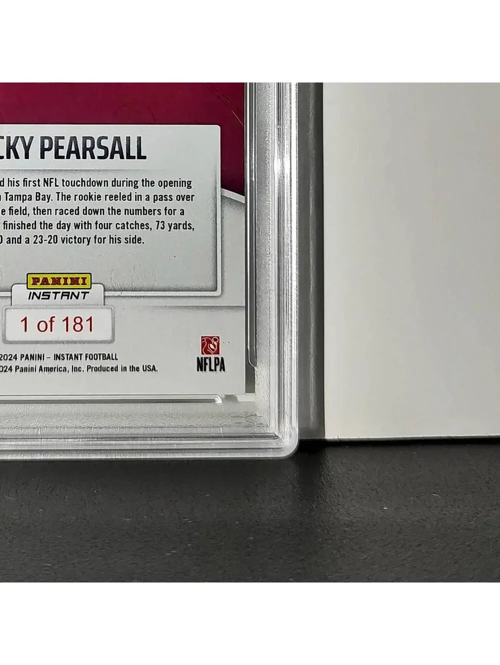 Ricky Pearsall Rookie 2024 Panini Instant NFL #142 PSA 10 Gem Mint